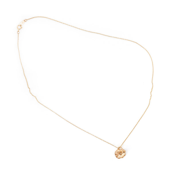 Points and Circles Necklace, Solid Gold