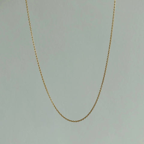 Everyday Cable Chain Necklace, Solid 18k Gold