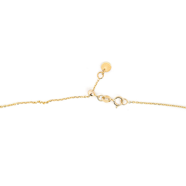 Elongated Keshi Pearl Adjustable Necklace, Solid 14k Gold