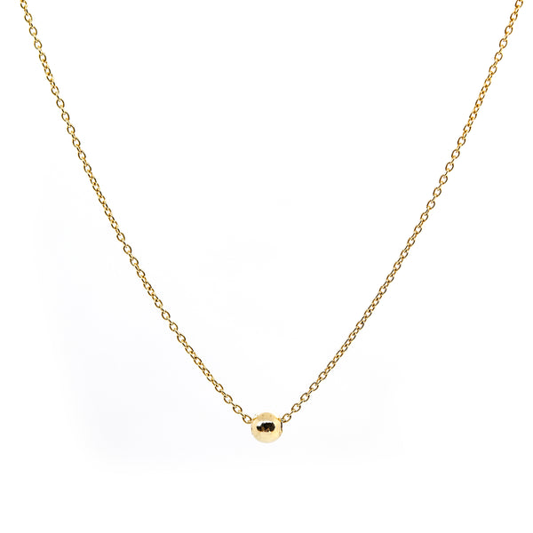 Single Point Necklace, Solid Gold