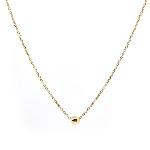 Single Point Necklace, Solid Gold