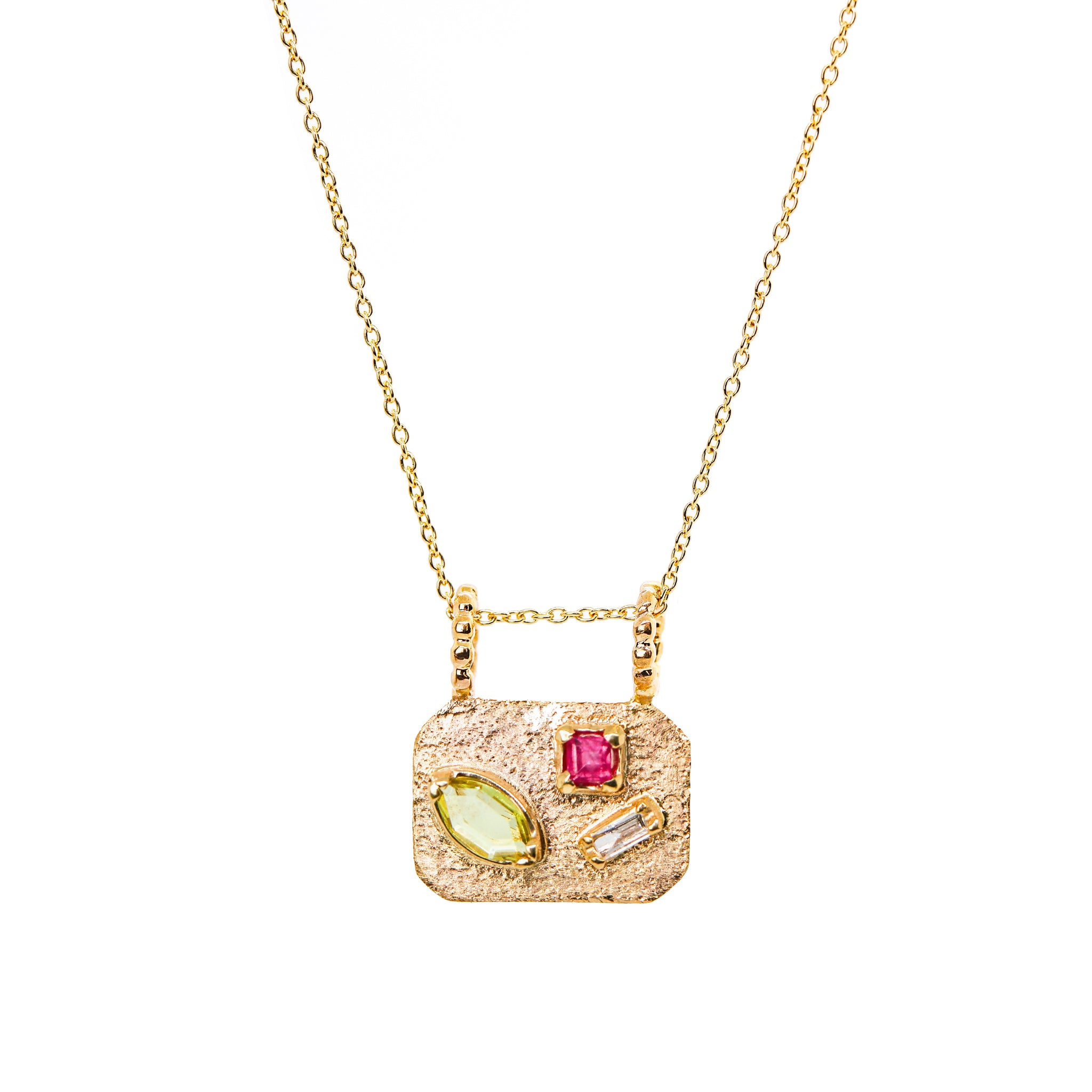 Medley Pendant No. 4 Necklace (Octagon), Solid Gold | ONE-OF-A-KIND