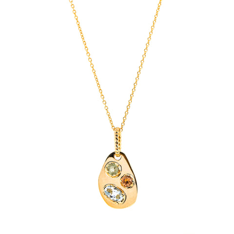Medley Pendant No. 2 Necklace (Oval), Solid Gold | ONE-OF-A-KIND