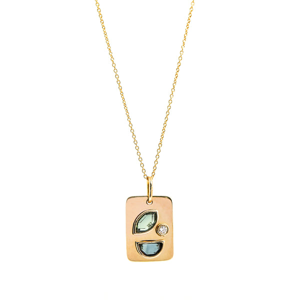 Medley Pendant No. 3 Necklace (Large Tag), Solid Gold | ONE-OF-A-KIND