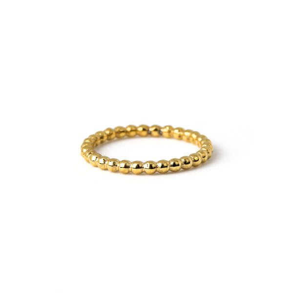 Dotted Ring, Solid 14k Gold