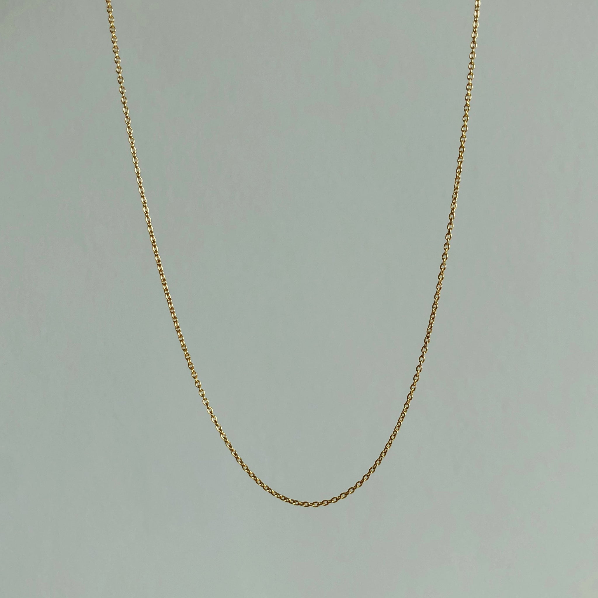 Everyday Cable Chain Necklace, Solid 18k Gold