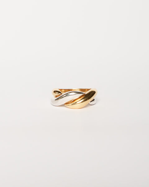 Chunky Overlap Ring, Solid 14k Gold