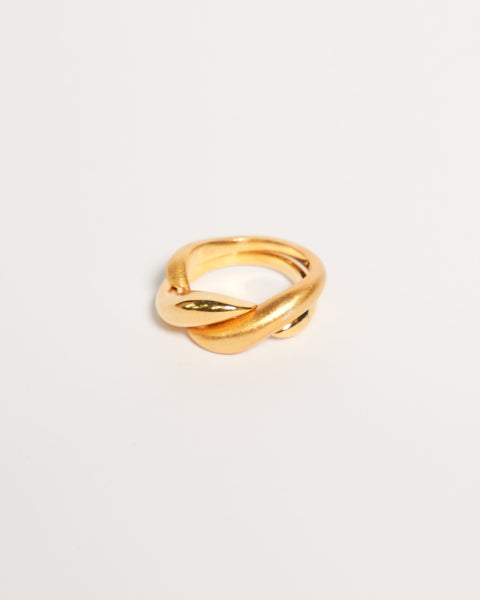 Chunky Overlap Ring, Solid 14k Gold