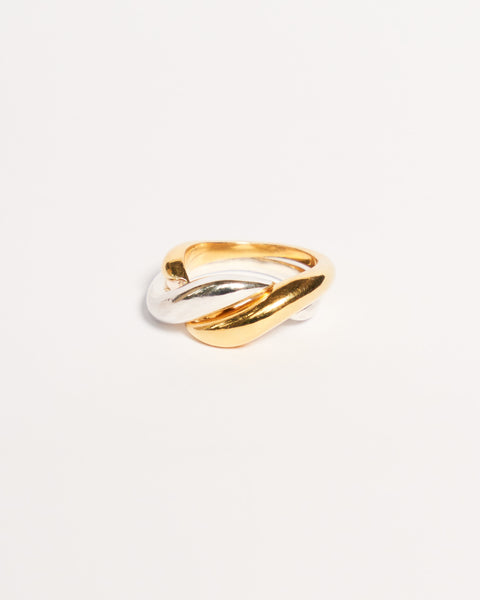 Chunky Overlap Ring, Solid 14k Gold