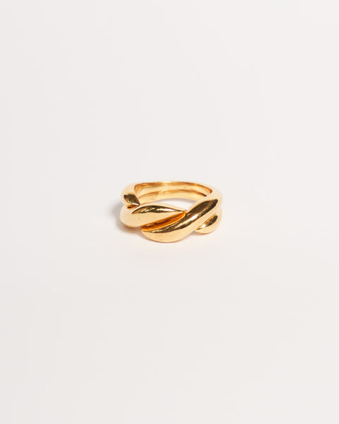 Chunky Overlap Ring, Solid 14k Gold