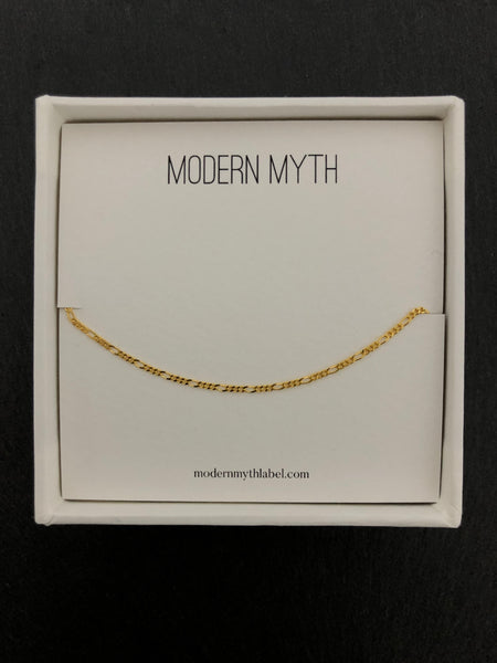 Everyday Thin Figaro Chain Necklace / Bracelet, Solid 14k Gold