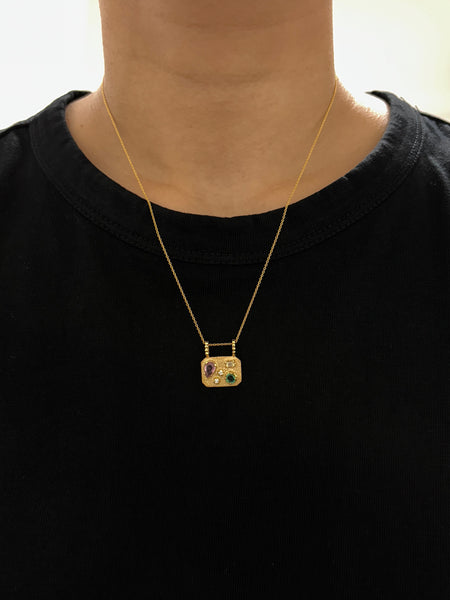 Medley Pendant No. 16 Necklace (Octagon), Solid Gold | ONE-OF-A-KIND