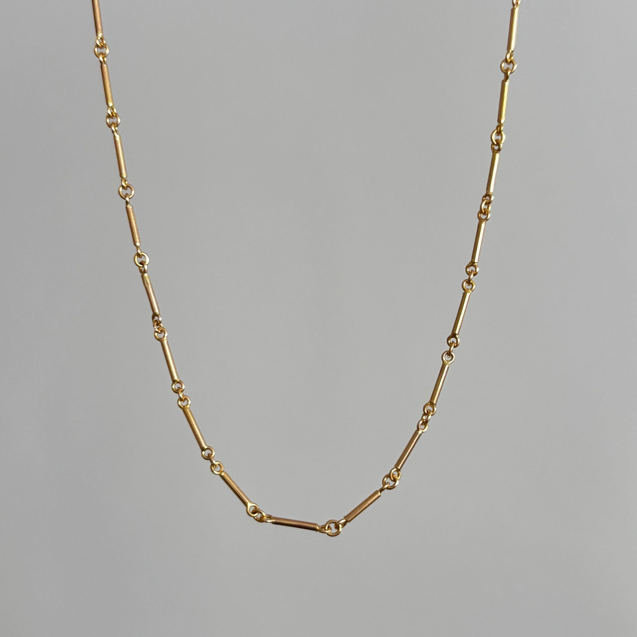 Everyday Bar Link Chain Necklace / Bracelet, Solid 14k Gold