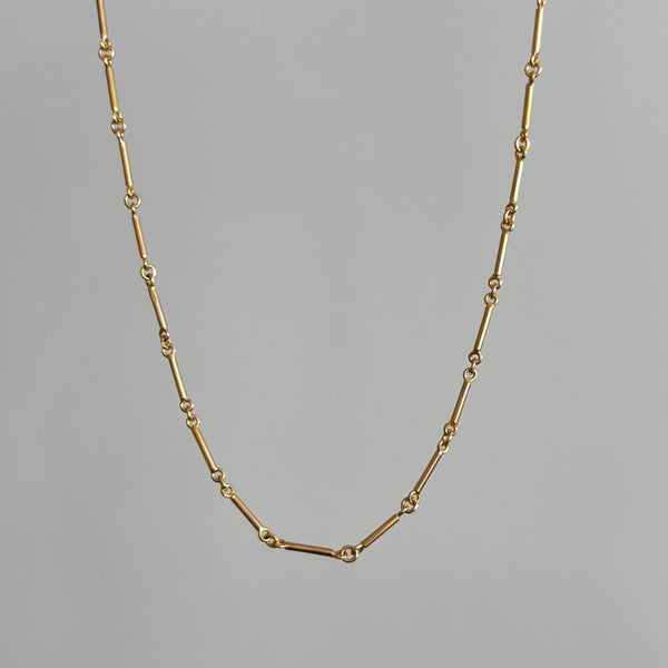 Everyday Bar Link Chain Necklace / Bracelet, Solid 14k Gold