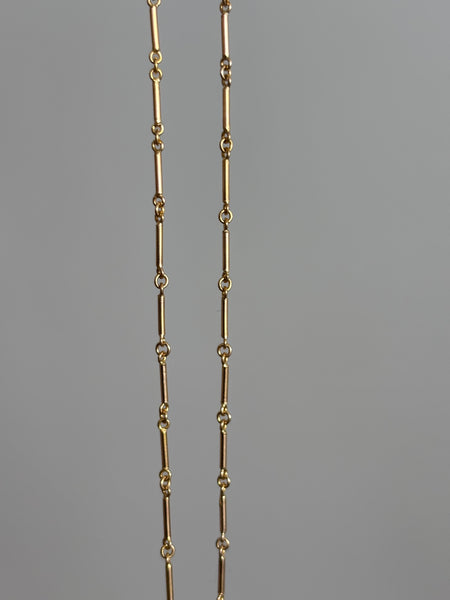 Everyday Bar Link Chain Necklace / Bracelet, Solid 14k Gold
