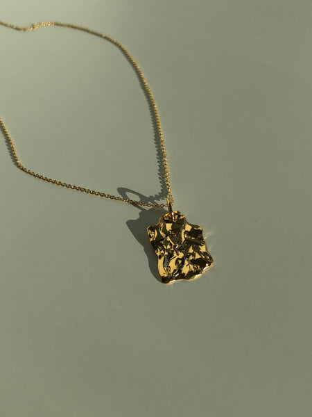 Fragment Pendant Necklace, Solid Gold