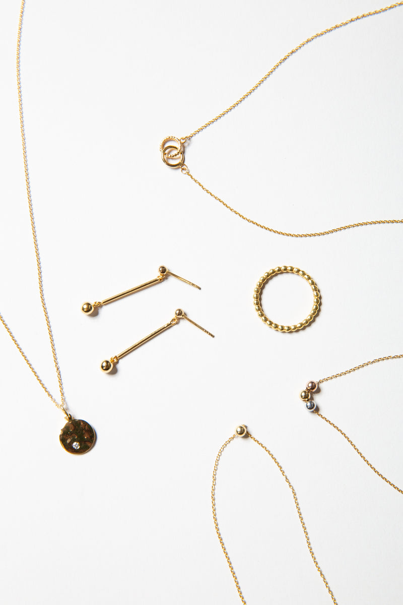 Interlocked Mini Circles Necklace, Solid 18k Gold – Modern Myth