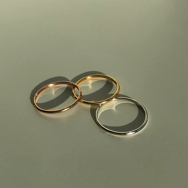 Slim Ring, Solid 14k Gold