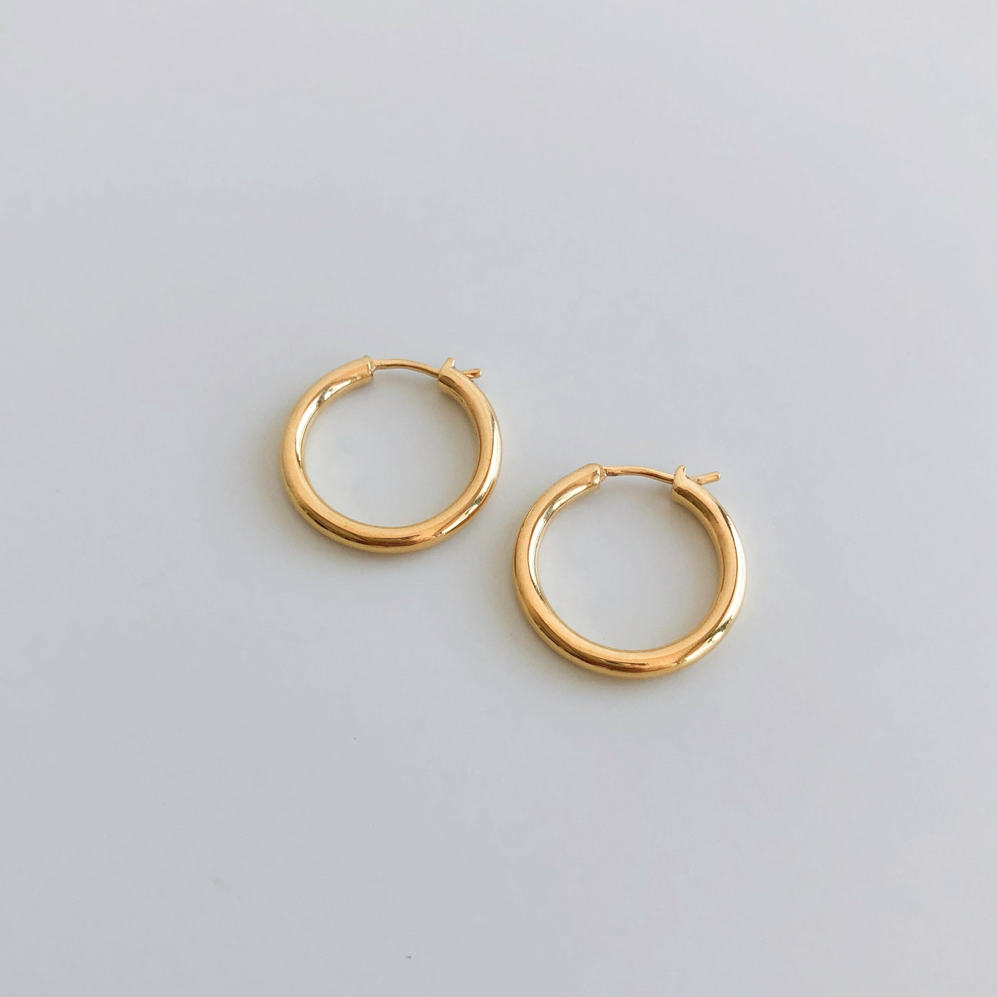 Hoop Earrings, Solid 14k Gold
