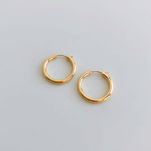 Hoop Earrings, Solid 14k Gold