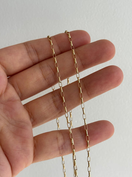 Everyday Oval Rolo Chain Necklace / Bracelet, Solid 14k Gold