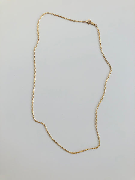 Everyday Long Box Chain Necklace / Bracelet, Solid 14k Gold