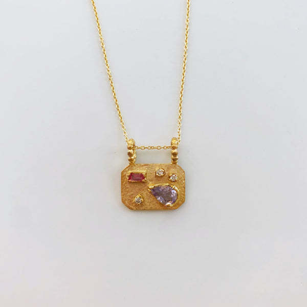 Medley Pendant No. 9 Necklace (Octagon), Solid Gold | ONE-OF-A-KIND