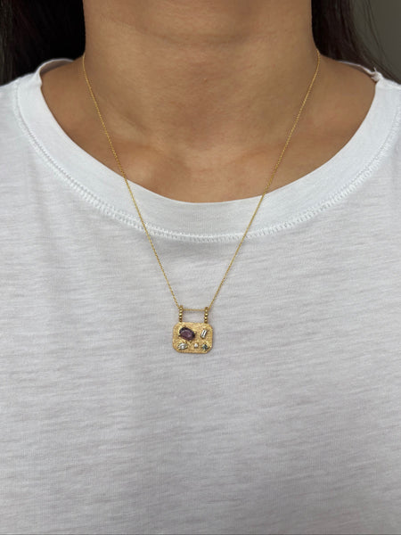 Medley Pendant No. 18 Necklace (Octagon), Solid Gold | ONE-OF-A-KIND