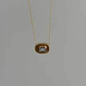 Stone on Gold Insert No. 2 Necklace - Light Purple Sapphire, Solid Gold | ONE-OF-A-KIND