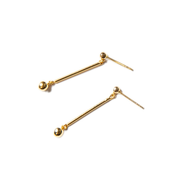 Points Drop Earrings, Solid 14k Gold