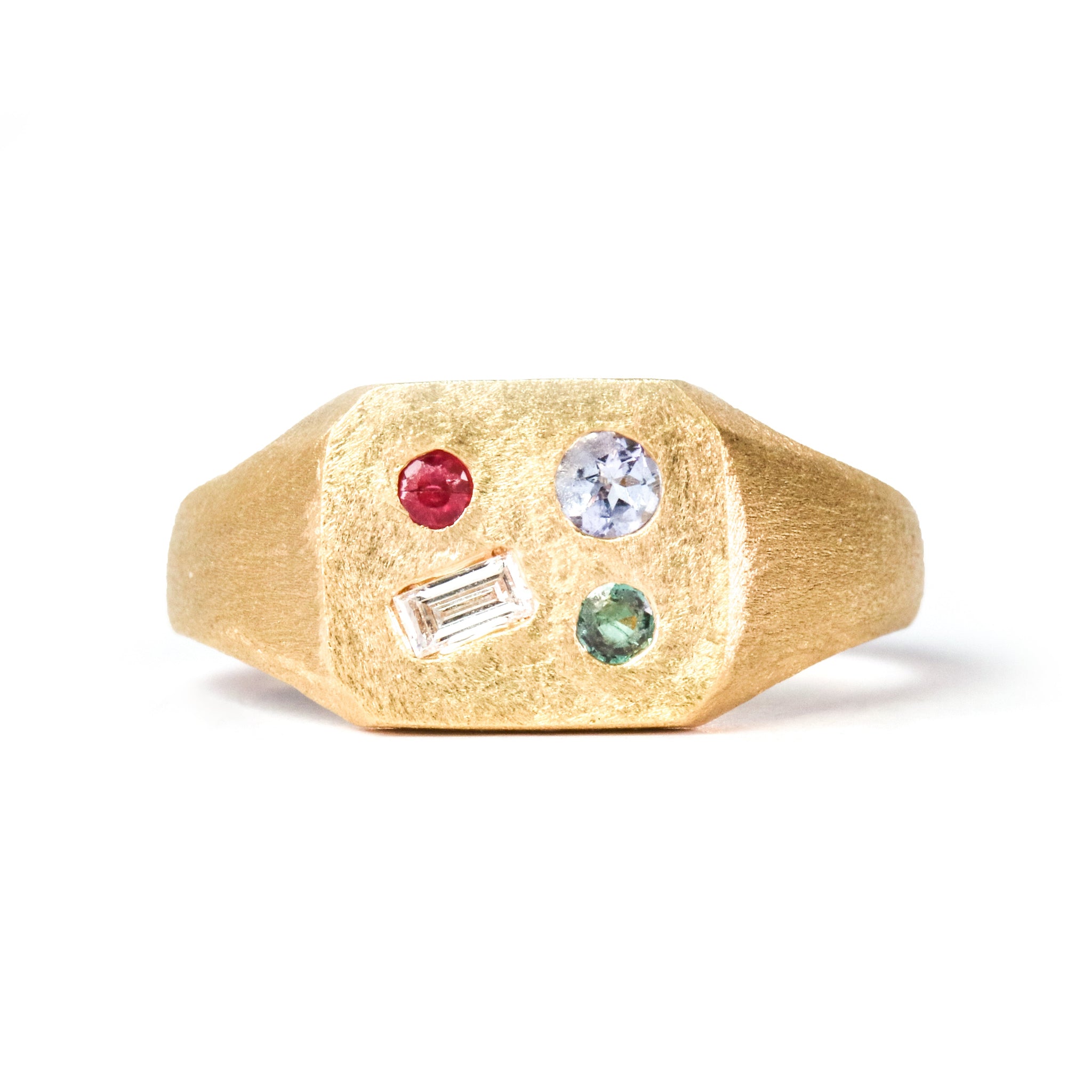 Medley Signet Ring No. 1, Solid 14k Gold | ONE-OF-A-KIND