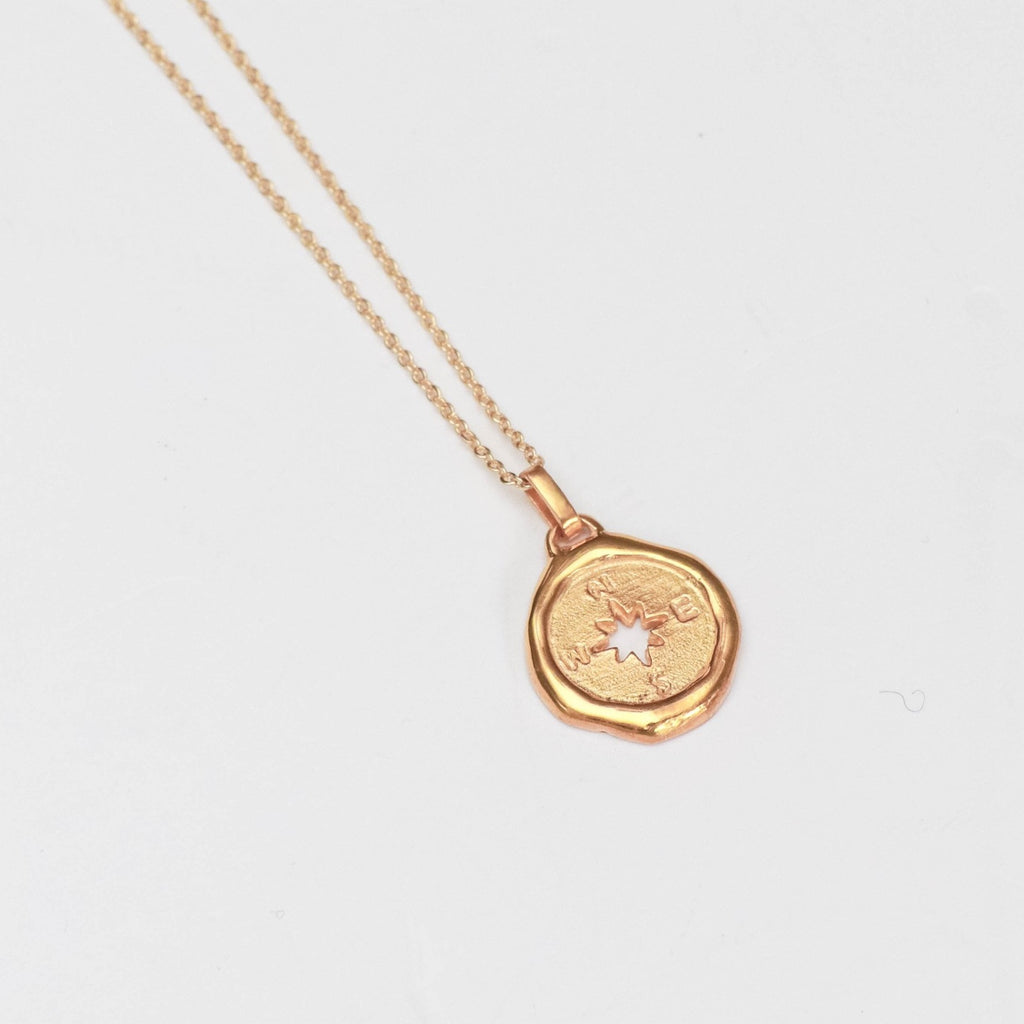 14KRW D/C Compass Rose Pendant - Gold Creations