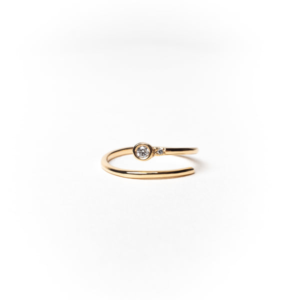 Adjustable Diamond Ring, Solid 14k Gold (5222628294700)