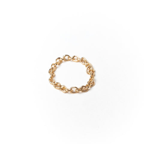 Medium Link Chain Ring, Solid 14k Gold (5275536326700)