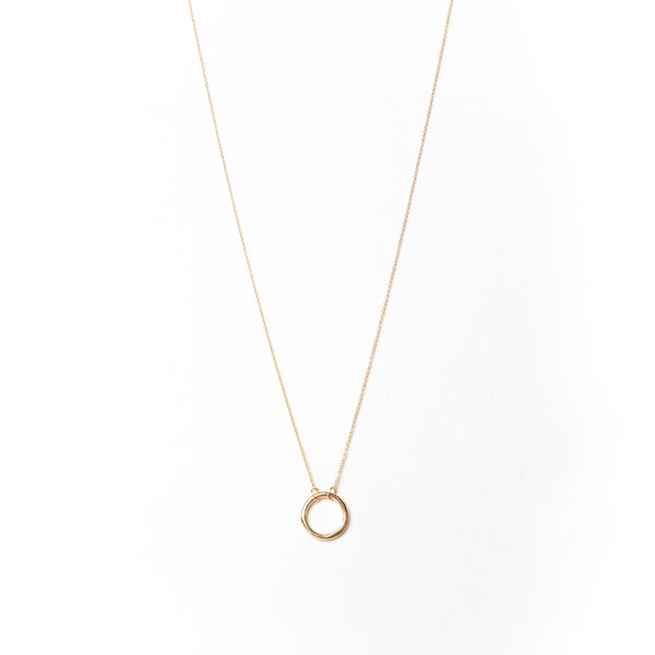 Circle Necklace, Solid 18k Gold (5068198051884)