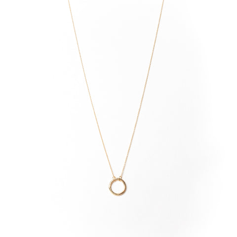 Circle Necklace, Solid 18k Gold (5068198051884)