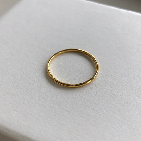 Slim Ring, Solid 14k Gold