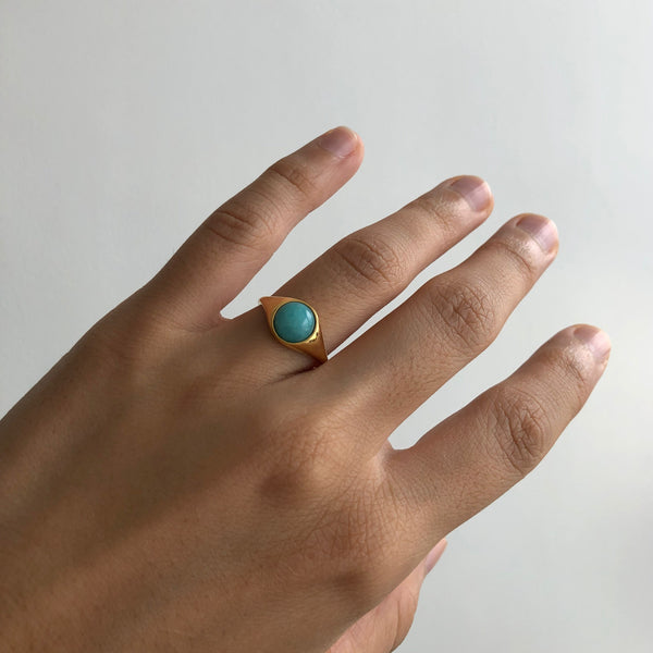 Amazonite Ring, Solid 14k Gold | ONE-OF-A-KIND