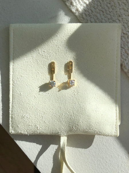 Diamond Stud Earrings & Diamond Floater Ear Jackets, Solid 14k Gold