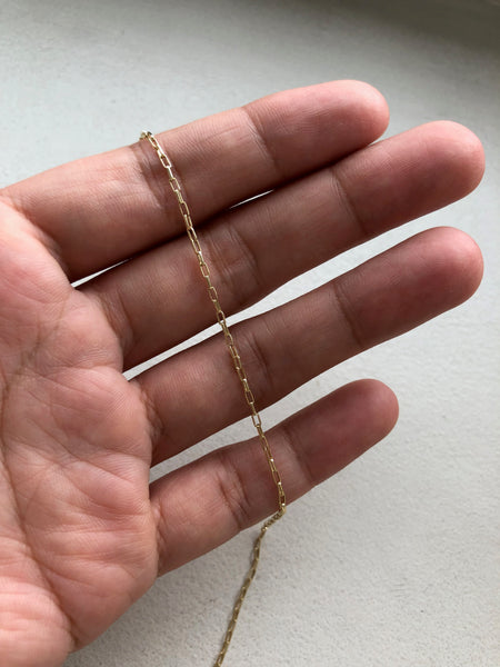 Everyday Long Box Chain Necklace / Bracelet, Solid 14k Gold