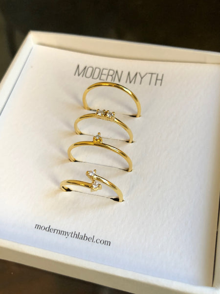 Crossover Diamond Ring, Solid 14k Gold (5396199047212)