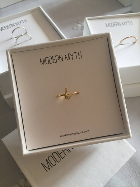 Initial Ring, Solid 14k Gold (5395334430764)