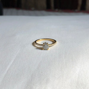 Pear Salt & Pepper Diamond Ring with Half Eternity Band, Solid 14k Gold | ONE-OF-A-KIND