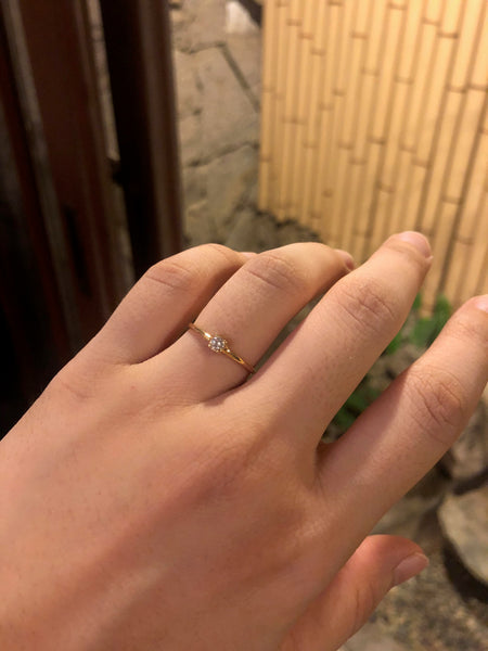 Solitaire Diamond Ring, Solid 14k Gold (5395228819500)