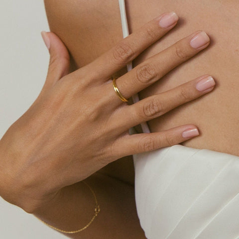 Interlocked Plain Rings, Solid 14k Gold