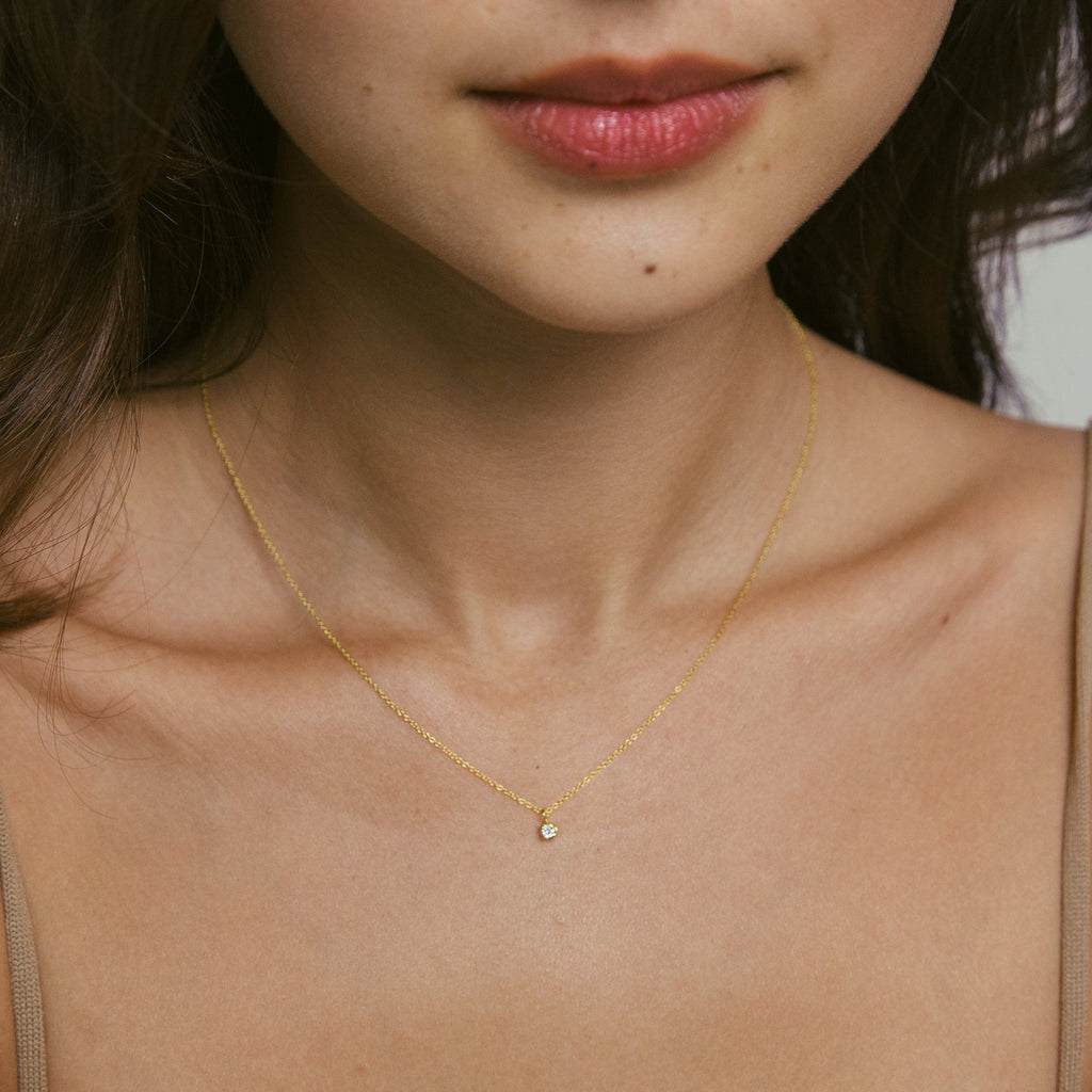 Dainty Diamond Necklace Floating Diamond Solitaire Necklace Minimalist  Jewelry Bridesmaid Necklace 14k Gold Plated Choker Necklaces For Women  Gifts For Girls From Damai999, $1.12 | DHgate.Com