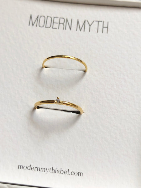 Hammered Skinny Ring, Solid 14k Gold | MM x Kimi (5068219613228)