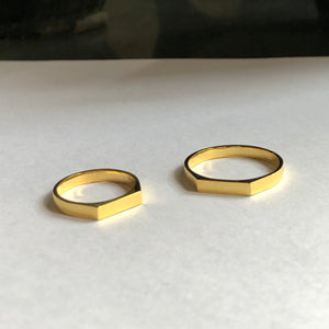 Flat Top Band Ring, Solid 14k Gold (5396152942636)