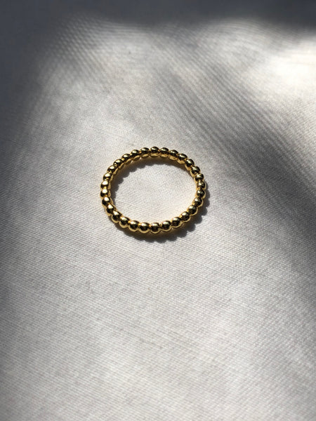 Dotted Ring, Solid 14k Gold