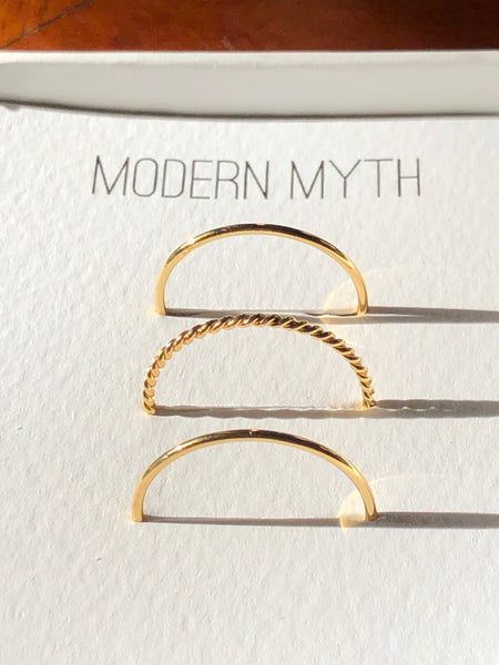 Twist Ring, Solid 14k Gold